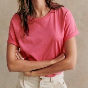 Sezane Conrad t-shirt in bubblegum pink